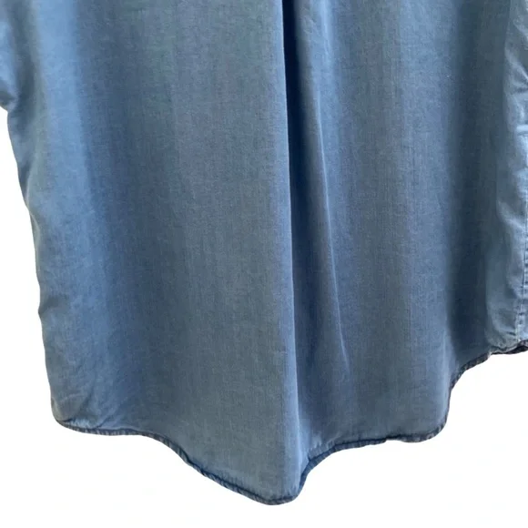 Hester & Orchard Chambray Sleeveless Button Front Top Women’s Large - Picture 7 of 10